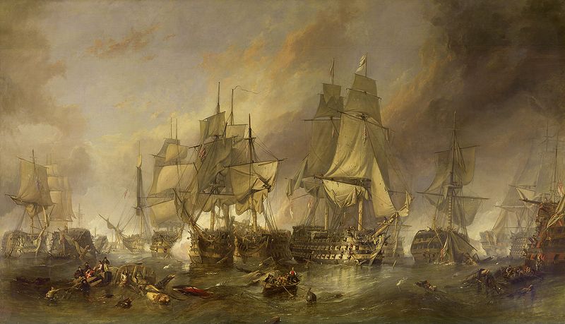 800px The Battle of Trafalgar by William Clarkson Stanfield 1 1